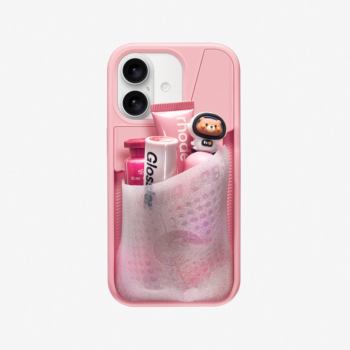 Coque KangarooCase pour iPhone 18 de DiniaLabs® avec motif kangourou en silicone, protection élégante et robuste.