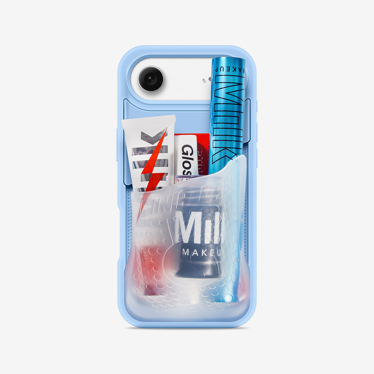 Coque de protection pour iPhone 18 de DiniaLabs® avec motif de kangourou, en plastique résistant, vue de face.