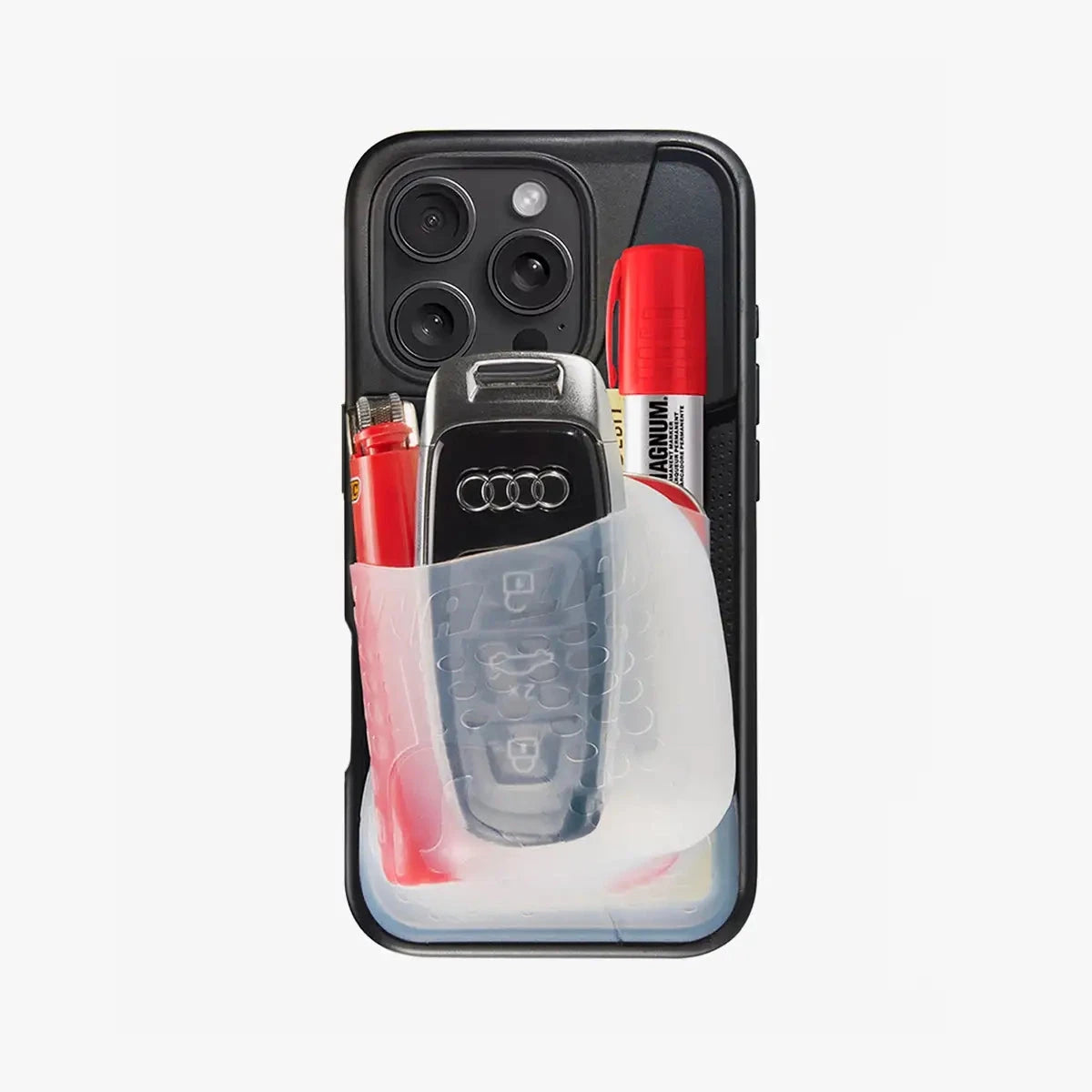 Coque pour iPhone 13 DiniaLabs KangarooCase avec motif de kangourou en silicone coloré et protection intégrale.