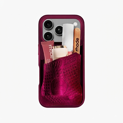 Coque KangarooCase pour iPhone 18 de DiniaLabs®, protection robuste avec design de kangourou en relief, couleur noir.