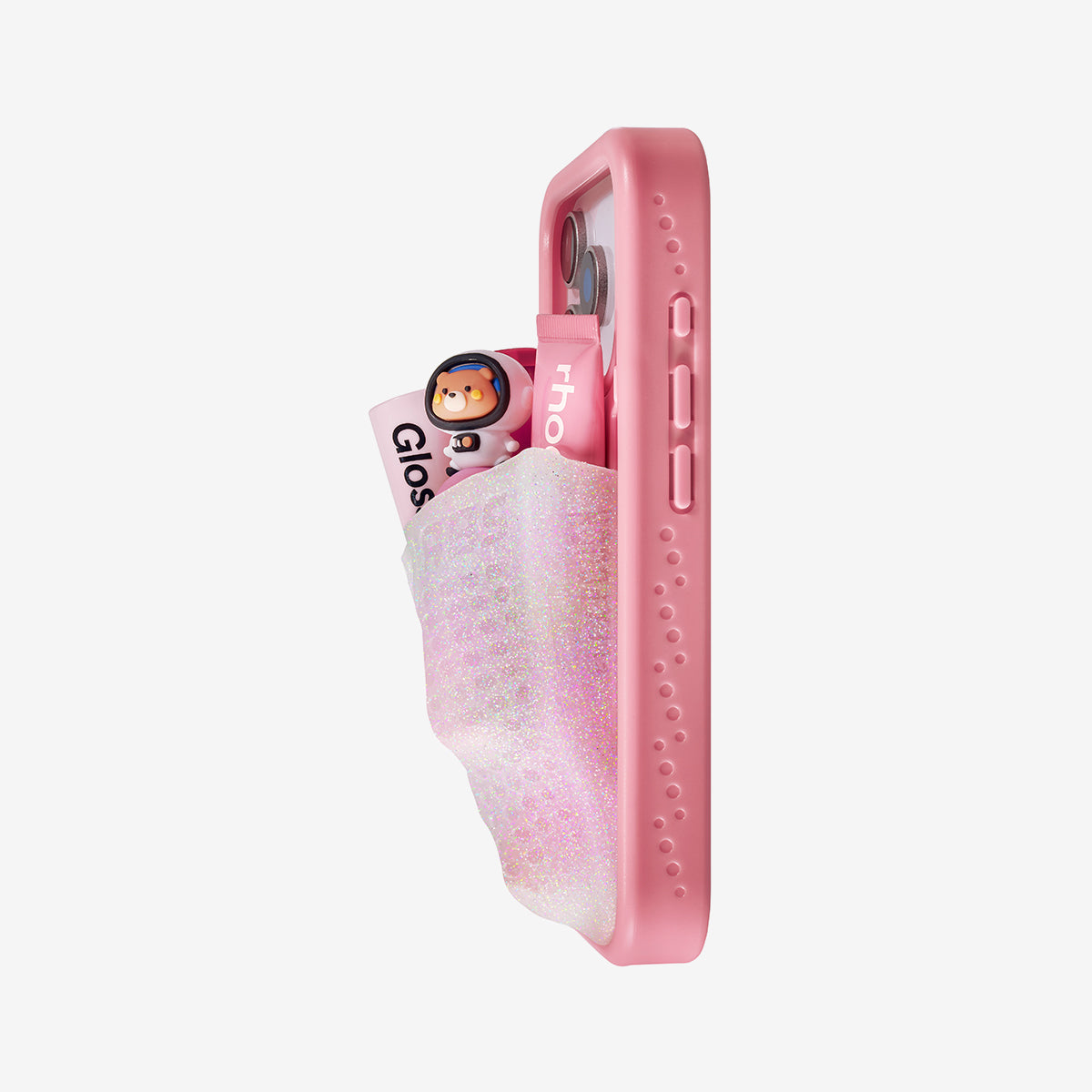 Coque de protection DiniaLabs KangarooCase pour iPhone 13, design robuste avec motif kangourou, vue de face sur fond blanc