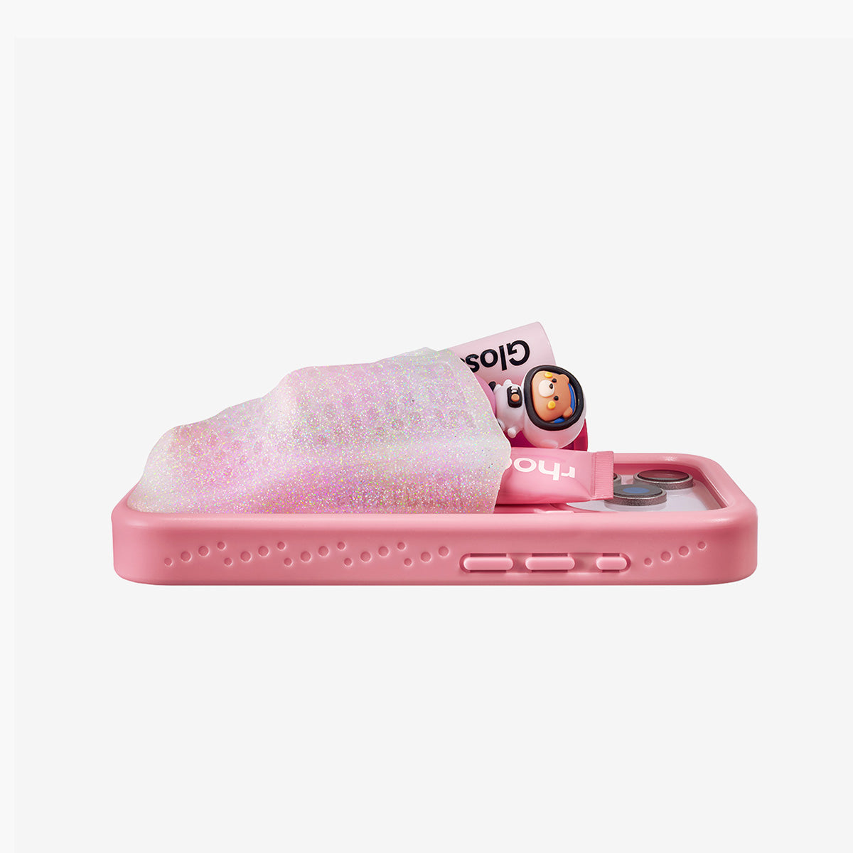 Coque de protection KangarooCase DiniaLabs® pour iPhone 13, en silicone avec motif kangourou, vue de face.