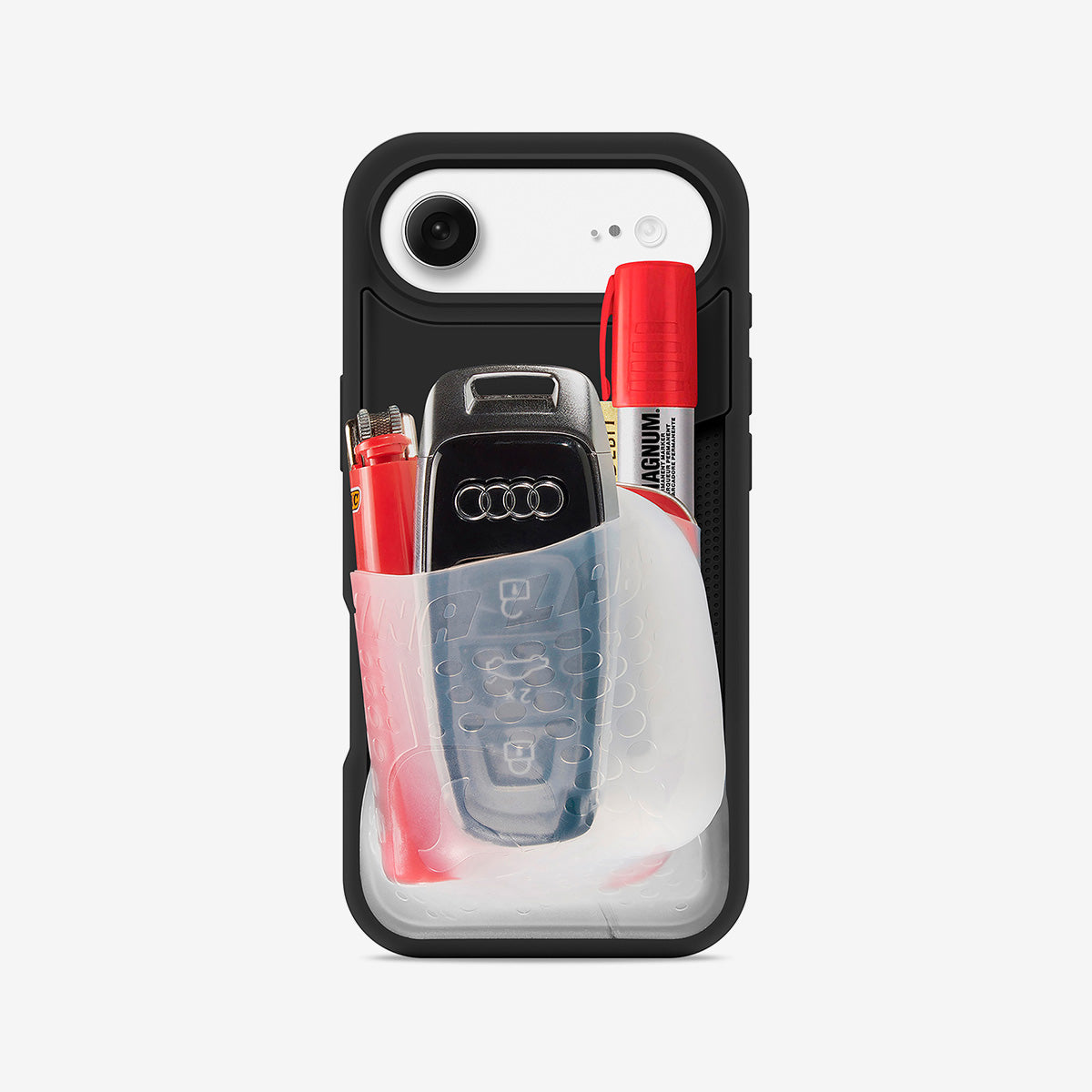Coque KangarooCase pour iPhone 18 de DiniaLabs® avec motif kangourou, robuste et design élégant.