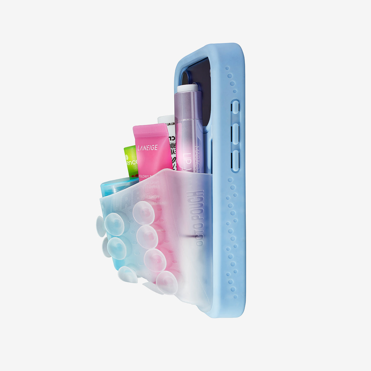 Coque OctoCase pour iPhone 15 de DiniaLabs® avec design coloré et protection robuste, vue de face.